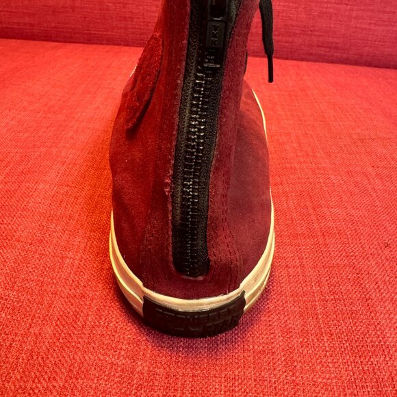 **RARE** Deep Red, Converse Chuck Taylor's, High-Top, Suede, with Back Zip-ins! - Picture 3 of 10